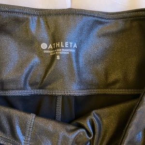 Athleta faux leather leggings. Small.